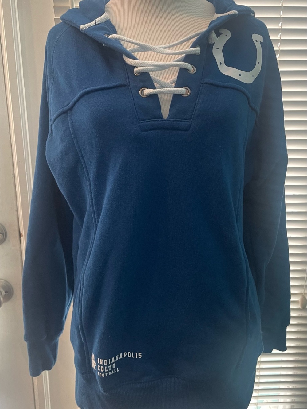 NFL Indianapolis Colts Blue Lace-Up Hoodie